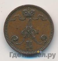 1 пенни 1872 года  Для Финляндии