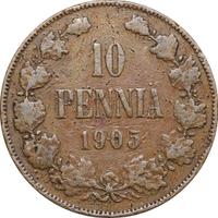 10 пенни 1905 года  Для Финляндии