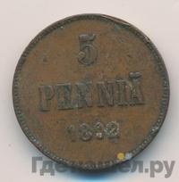5 пенни 1892 года  Для Финляндии