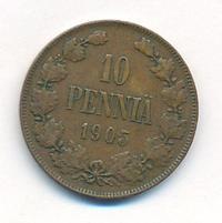 10 пенни 1905 года  Для Финляндии