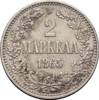 2 марки 1865 года S Для Финляндии