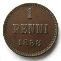 1 пенни 1888 года  Для Финляндии