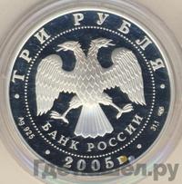 3 рубля 2005 года СПМД