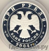 3 рубля 2004 года СПМД