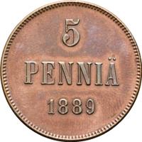 5 пенни 1889 года  Для Финляндии
