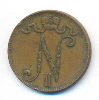 5 пенни 1907 года  Для Финляндии