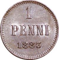 1 пенни 1883 года  Для Финляндии