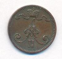 1 пенни 1875 года  Для Финляндии