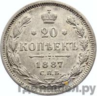 1 теньга 1887 года