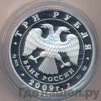 3 рубля 2009 года СПМД