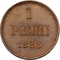 1 пенни 1888 года  Для Финляндии