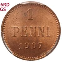 1 пенни 1907 года  Для Финляндии