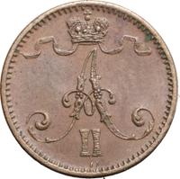 1 пенни 1873 года  Для Финляндии