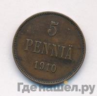 5 пенни 1910 года  Для Финляндии