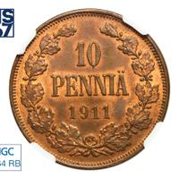 10 пенни 1911 года  Для Финляндии