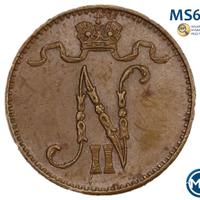 1 пенни 1907 года  Для Финляндии