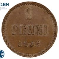 1 пенни 1907 года  Для Финляндии