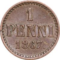 1 пенни 1867 года  Для Финляндии
