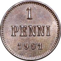 1 пенни 1901 года  Для Финляндии
