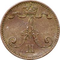 1 пенни 1888 года  Для Финляндии