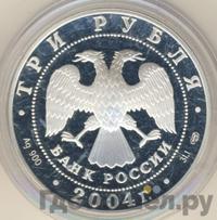 3 рубля 2004 года СПМД