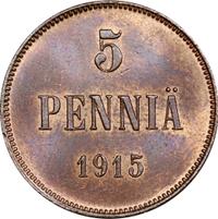 5 пенни 1915 года  Для Финляндии