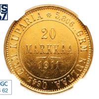 20 марок 1911 года L Для Финляндии
