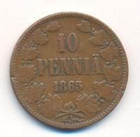 10 пенни 1865 года  Для Финляндии