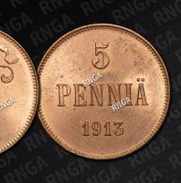 5 пенни 1913 года  Для Финляндии