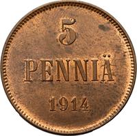 5 пенни 1914 года  Для Финляндии