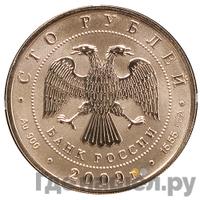 100 рублей 2009 года СПМД Золото