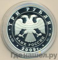 3 рубля 2009 года СПМД