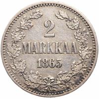 2 марки 1865 года S Для Финляндии