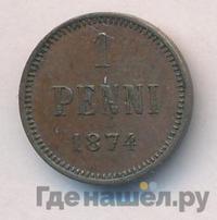 1 пенни 1874 года  Для Финляндии