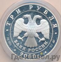 3 рубля 2000 года ММД