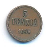 5 пенни 1866 года  Для Финляндии