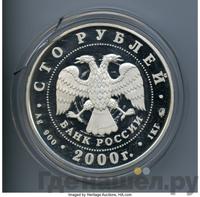 100 рублей 2000 года ММД Серебро