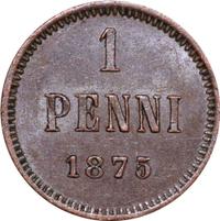 1 пенни 1875 года  Для Финляндии