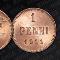 1 пенни 1911 года  Для Финляндии