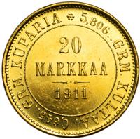 20 марок 1911 года L Для Финляндии