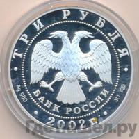 3 рубля 2002 года СПМД