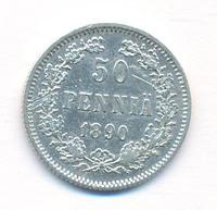 50 пенни 1890 года L Для Финляндии