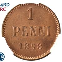 1 пенни 1898 года  Для Финляндии