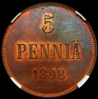 5 пенни 1898 года  Для Финляндии