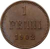 1 пенни 1902 года  Для Финляндии