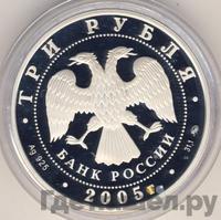 3 рубля 2005 года ММД