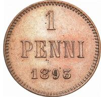 1 пенни 1893 года  Для Финляндии