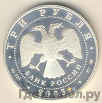 3 рубля 2005 года СПМД