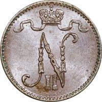 1 пенни 1908 года  Для Финляндии