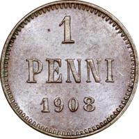 1 пенни 1908 года  Для Финляндии